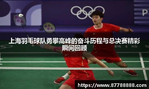 上海羽毛球队勇攀高峰的奋斗历程与总决赛精彩瞬间回顾